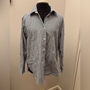 Uniqlo striped button Down Long Sleeve 100% Cotton Size Medium